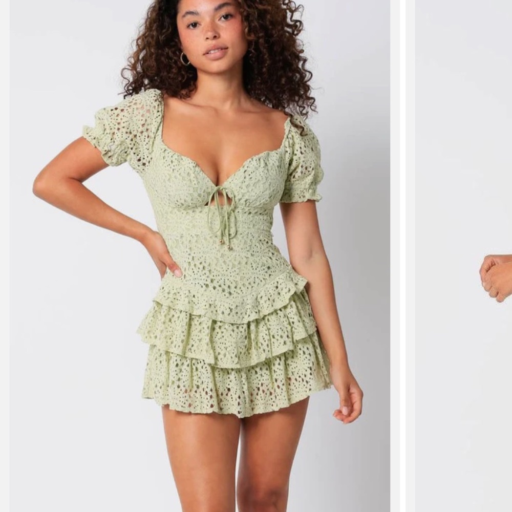 NWT Olivaceous Sage Green Mini Dress